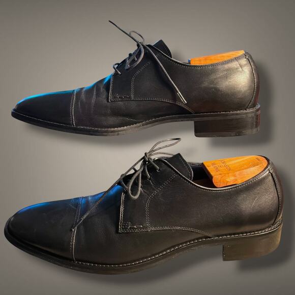 Men\'s 11 COLE HAAN Lenox Hill Black Leather Cap Toe Oxford Shoes Style C11630 main image 12
